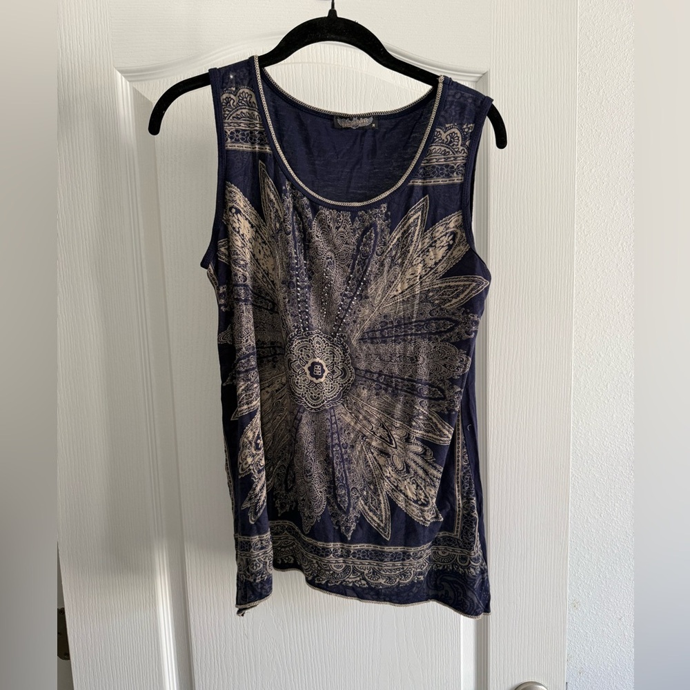 Vanilla Sugar Hankie Hem Top SZ M